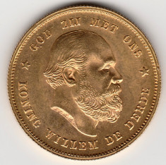 * Moneda Olanda 10 Gulden 1876 - aur - P foto