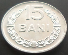 Moneda 15 Bani - ROMANIA, anul 1975 *cod 4033 Allu - UNC foto