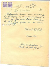 Z227 DOCUMENT VECHI -TOV. DIRECTOARE A LICEULUI DE FETE TIP 11, BRAILA? -1952