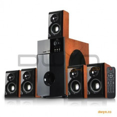 Boxe 5.1 Serioux SoundBoost HT5100C, 140W RMS, SD/USB/FM, cherry foto