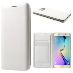 Husa Flip Cover Galaxy S6 Edge - Alba foto