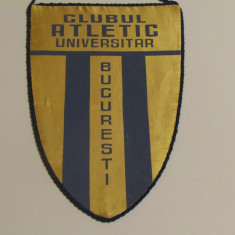 Fanion - Clubul Atletic Universitar Bucuresti (dimensiuni mari 30x19.5 cm)