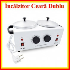 Incalzitor decantor de ceara, profesional, dublu, 1000 ml, alb foto