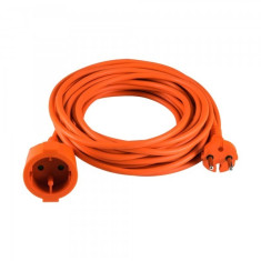 Prelungitor tip cordon, cablu H05VV-F 2 x 1,0 mm2, IP20, portocaliu, Home foto