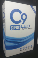 KIT SUPER LED C9 H7, 6500lm, 6000k, 36w foto