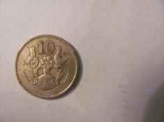 CY - 10 cents centi 1993 Cipru foto