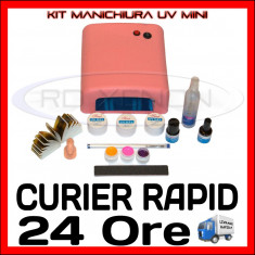 KIT UNGHII FALSE GEL UV MANICHIURA, GELURI COCO, TOP COAT - VARIANTA MINI foto