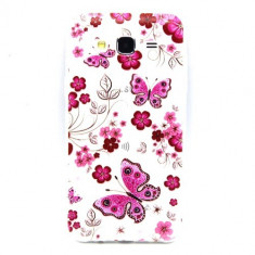 Husa Ultra-Slim Samsung Galaxy J5 2015 Gel TPU Butterfly and Flower Design foto