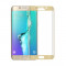Folie Sticla Curbata Samsung Galaxy S6 Edge Gold
