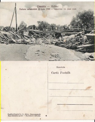 Cisnadie (Sibiu, Hermannstadt )- Furtuna carastrofala 1928 foto