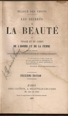 Sejour des Thons - Les secrets de la beaute du visage et du corps - 1857 foto