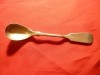 Lingurita veche tip spatula , metal argintat , L= 12,5 cm