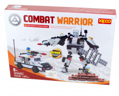 Lichidare de stoc! Jucarie constructiva Combat Warrior 169 piese, joc compatibil lego - XP90001 foto