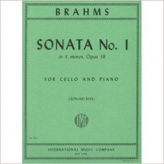 BRAHMS - Sonata No. 1 in E minor Opus 38 for Cello and Piano ( partitura )