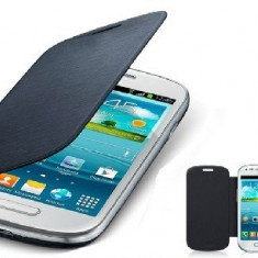 Husa albastru inchis - negru flip pentru Samsung Galaxy S3 i9300