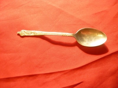 Lingurita Ni-Silver Sheffield Anglia ,codita frumos ornamentata , L= 11,5 cm foto