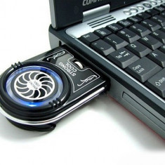Mini Cooler extern pentru laptop, ventilator pentru extragerea aerului cald foto