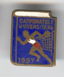 Capmionatele Universitare - VOLEI 1957 - Insigna veche email Romania