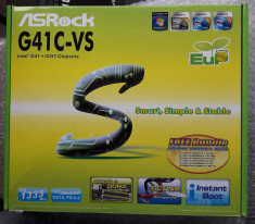 Placa 775 ASRock G41C-VS DDR2 DDR3 + Core 2 Duo E6550 2,33GHZ + 2GB DDR2 foto