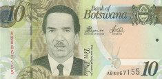 Botswana 10 Pula 2010 P.30b UNC foto