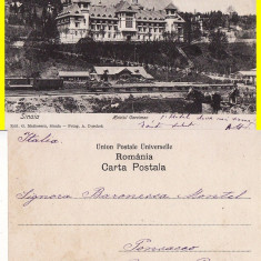 Sinaia (clasica) - Hotel Caraiman, gara, tren