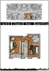 Apartament 2 camere, decomandat, 48 mp, Parter inalt, Militari Penny foto