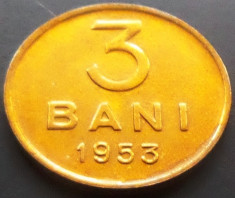 Moneda 3 Bani - ROMANIA, anul 1953 *cod 966 ---UNC! foto