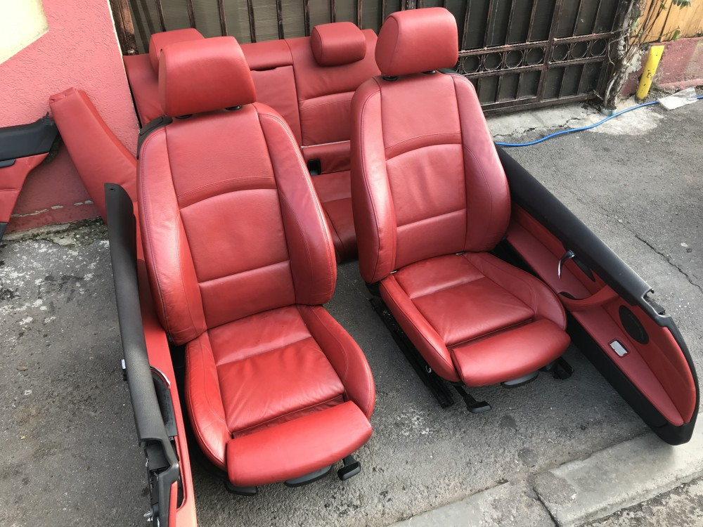 Scaune,interior Recaro sport piele rosie incalzit electric BMW E92 | arhiva  Okazii.ro