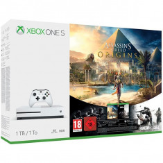 Consola Microsoft Xbox One S 1Tb Alb + Assassin S Creed Origins + Tom Clancy?S Rainbow Six Siege (Download Codes) foto