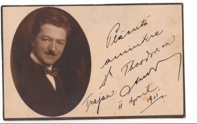 CPI (B9763) CARTE POSTALA - PORTRET. TEODORESCU TRATAN, 1925 foto