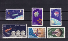 ROMANIA 1965 LP 599 COSMONAUTICA SERIE MNH foto