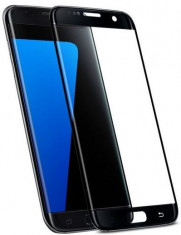 folie sticla Samsung Galaxy S7 protectie geam securizata antisoc NEAGRA foto