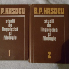 B. P. Hasdeu - Studii de lingvistica si filologie - 2 vol.