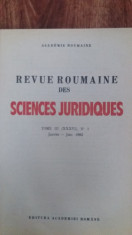 REVUE ROUMAINE DES SCIENCES JURIDIQUES ? TOME III (XXXVI) - NR. 1 / 1992 foto