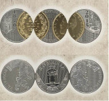 RARITATE Set aniversar Monetaria Statului - 145 de ani 20 lei 1870 Carol I