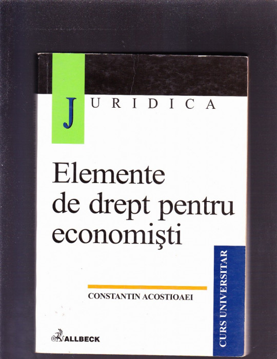 ELEMENTE DE DREPT PENTRU ECONOMISTI