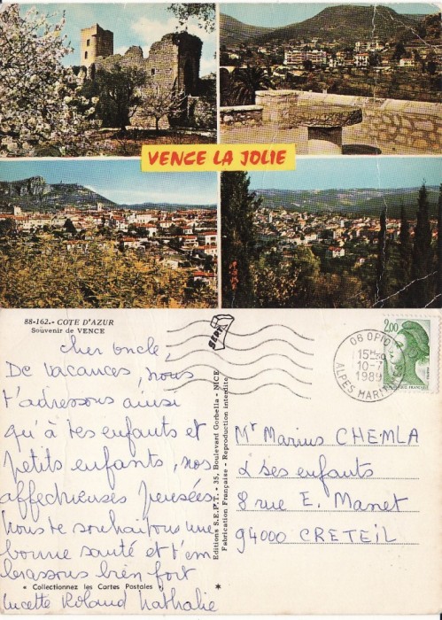 Ilustrata Franta - Vence-Cote d&#039;Azur