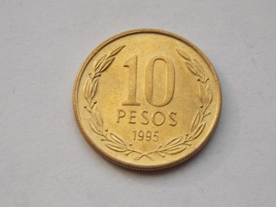 10 PESOS CHILE 1995 foto