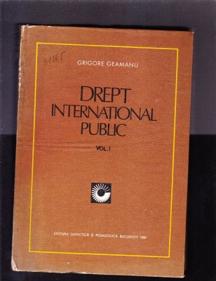 DREPTUL INTERNATIONAL PUBLIC VOL 1 foto