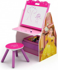 Set 2 in 1 organizator si birou cu tablita si scaun Disney Princess Activity Center foto