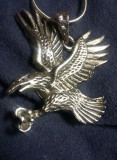 Lantisor cu pandantiv VULTURUL American argintate, Eagle Native American symbol