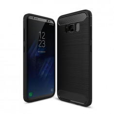 Carcasa de protectie Carbon Fiber husa din silicon TPU pentru Samsung Galaxy S8 foto