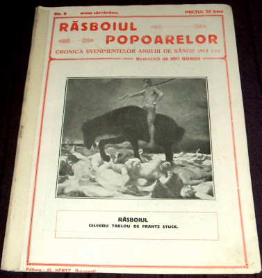 1914 RAZBOIUL POPOARELOR Nr. 8-9 - revista Primul Razboi Mondial WW1, Ion Gorun foto