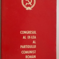 Congresul al IX-lea al Partidului Comunist Roman