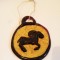 Ornament sticla horoscop berbec, lucrat manual, deosebit, 10x7,5 cm vintage