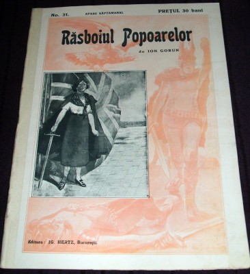 1915 RAZBOIUL POPOARELOR Nr. 21 - revista Primul Razboi Mondial WW1, Ion Gorun foto
