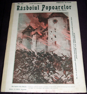 1915 RAZBOIUL POPOARELOR Nr. 30 - revista Primul Razboi Mondial WW1, Ion Gorun foto