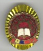 FRUNTAS in INTRECERE clasa a 1a anii 1980, insigna acordata pentru merite deosebite in munca - medalie din epoca socialista