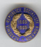 1866-1966 ACADEMIA Republicii Socialiste Romania - Insigna email Romania