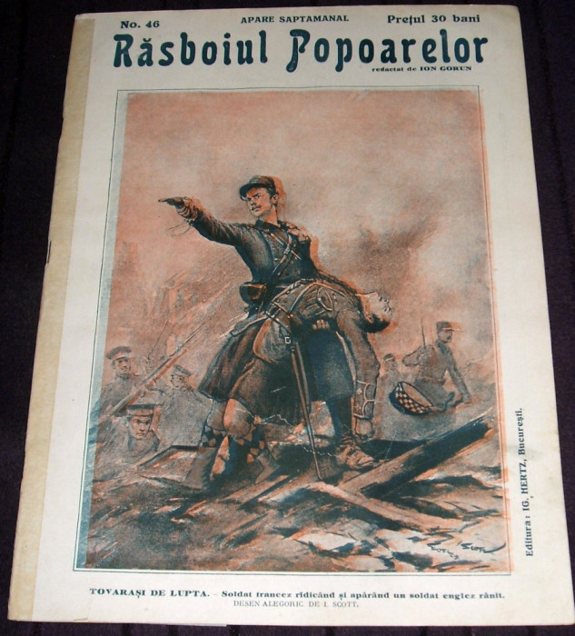 1915 RAZBOIUL POPOARELOR Nr. 46 - revista Primul Razboi Mondial WW1, Ion Gorun